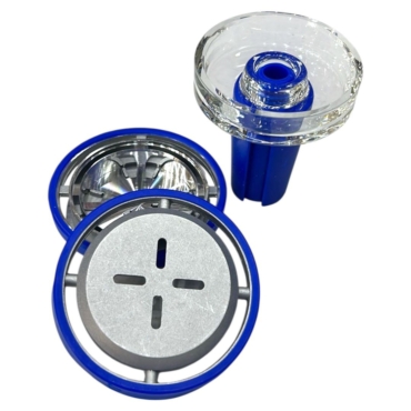 American ruble head with blue glass