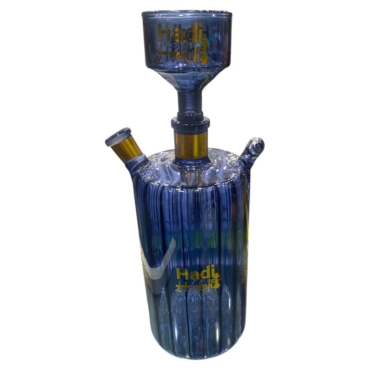 Al Hadi Glass Hookah Small Size with Bag Dark Blue